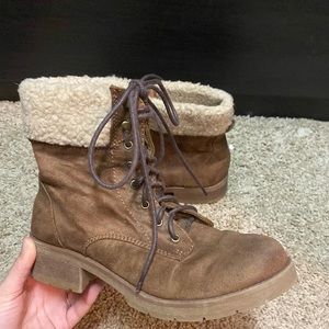 Mossimo brand faux fur ankle boots